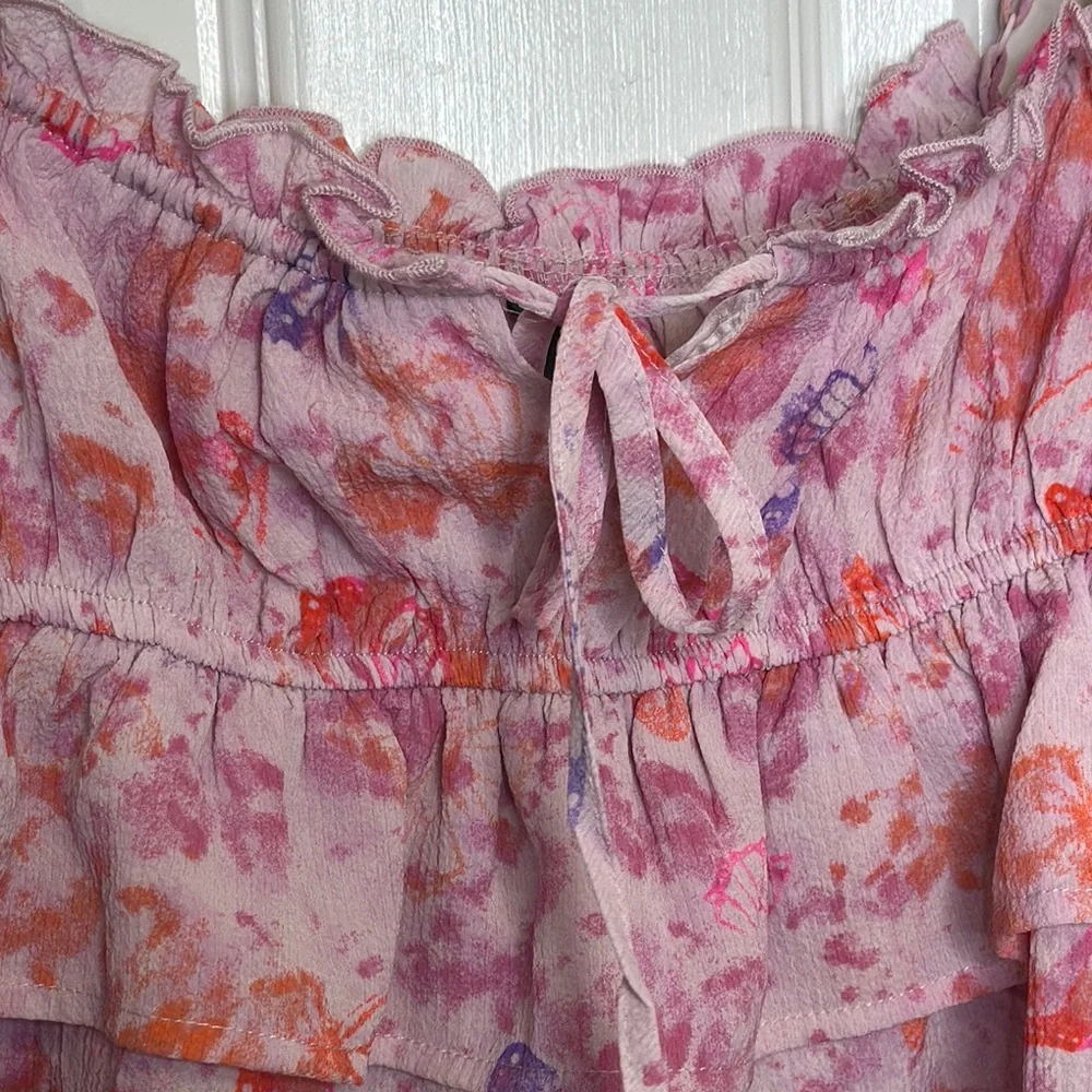 Wild Fable Pink Tiered Tie Front Camisole - Picture 5 of 9